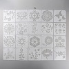 20Pcs 20 Styles Square PET Plastic Drawing Painting Stencils Templates. with 1Pc Binder Ring DIY-WH0430-363-1
