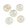 Natural White Agate Donut/Pi Disc Charms G-G142-02T-1