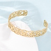 304 Stainless Steel Cuff Bangles for Women BJEW-C155-01A-G-3