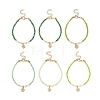 6Pcs Brass Charm Bracelets BJEW-JB12790-2