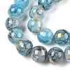 Baking Painted Crackle Glass Bead Strands X-DGLA-R053-05C-A-3