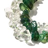 Natural Quartz Crystal/Rock Crystal & Chrysoprase Beads Strands G-L610-B22-01-4