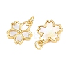 Brass with White Shell Pendants CU-CBA9482-04G-03-2