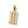 Ion Plating(IP) 304 Stainless Steel Micro Pave Cubic Zirconia Pendants STAS-H228-02G-03-1