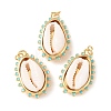 Natural Cowrie Shell Pendants KK-C143-40A-G-1