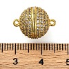 Brass Micro Pave Clear Cubic Zirconia Magnetic Clasps KK-A230-02B-G-3