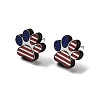 Independence Day Wood Stud Earrings EJEW-D108-01B-2