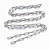 Ion Plating(IP) 304 Stainless Steel Textured Paperclip Chains CHS-S006-JN954-3-3