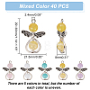   40Pcs Imitation Gemstone Acrylic Pendants FIND-PH0008-11-4