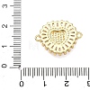 Brass Pave Clear Cubic Zirconia Connector Charms KK-A293-12G-01-3