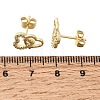 Brass Micro Pave Cubic Zirconia Stud Earrings KK-CBA5B62-01A-G-5
