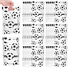 100Pcs Football Print Plastic Gift Bags with Die Cut Hole Handle ABAG-WH0045-101B-1