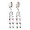 Brass Micro Pave Cubic Zirconia Chandelier Earrings KK-CBA8324-15P-4