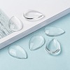 Transparent Teardrop Glass Cabochons X-GGLA-R024-30x20-8