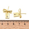 Brass Micro Pave Cubic Zirconia Stud Dangle Earring EJEW-H180-20B-G-5