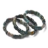 Bamboo Natural Indian Agate Beads Stretch Bracelets for Women Men BJEW-K304-01A-4