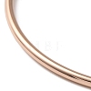 Ion Plating(IP) 304 Stainless Steel Simple Plain Bangle for Women BJEW-F461-01A-RG-3