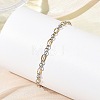 2Pcs 2 Colors 304 Stainless Steel Figaro Chains Bracelet Sets BJEW-JB14356-03-2