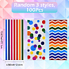 100Pcs 3 Styles Rectangle OPP Cellophane Candy Bags ABAG-WH20001-33-2