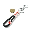 Cat Paw Print PVC & Iron Alloy Lobster Claw Clasp Keychain KEYC-JKC01104-02-3