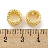 Rack Plating Brass Micro Pave Clear Cubic Zirconia European Beads KK-L215-304G-2