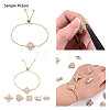 Brass Pave Clear Cubic Zirconia Connector Charms X-KK-N284-14G-4