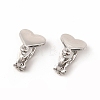 Alloy Clip-on Earring Findings PALLOY-M208-01P-2