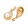 304 Stainless Steel & ABS Plastic Imitation Pearl Pendants STAS-C172-20G-2