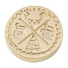 Christmas Series Wax Seal Brass Stamp Head AJEW-M037-01G-28-2