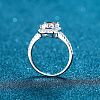 925 Sterling Silver Micro Pave Cubic Zirconia Finger Rings for Women WG8E258-25-5