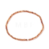 3mm Natural Garnet Beads Stretch Bracelet for Girl Women BJEW-JB07284-01-1