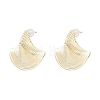Brass Micro Pave Cubic Zirconia Ear Studs EJEW-P268-04G-1