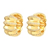 Brass Micro Pave Clear Cubic Zirconia Hoop Earrings for Women EJEW-T058-01A-G-2