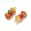 Brass Enamel Pendants KK-H259-11A-G01-2