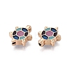Rack Plating Alloy Enamel Beads ENAM-N071-01G-01-2