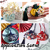 7Pcs 7 Colors 3D Floral Embroidery Satin Drawstring Bags ABAG-PH0001-88-5