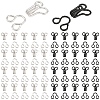 400Pcs 2 Colors Brass Interlocking Clasps KK-YW0004-28-1