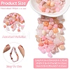 130Pcs 11 Styles Synthetic Coral & Natural Pink Opal & Dyed Malaysia Jade & Rose Quartz & Pink Aventurine Beads G-YW0002-98-2