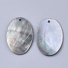 Black Lip Shell Pendants SSHEL-S251-33B-2