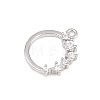 Brass Micro Pave Clear Cubic Zirconia Pendants KK-D225-14P-01-2