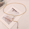 Alloy PU Leather Braided Waist Chains for Woman WGB955C-02-1