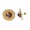 Brass Stud Earrings for Women KK-CBA9D38-02G-02-4
