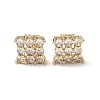 Brass Micro Pave Clear Cubic Zirconia Clip-on Earrings EJEW-A132-02C-G-4