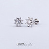 Titanium Steel Micro Pave Clear Cubic Zirconia Cartilage Earrings for Women Men WG126FA-05-1