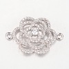 Flower Brass Micro Pave Cubic Zirconia Links ZIRC-I017-05P-1