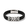 1Pc Braided Leather Cord Bracelets for Men BJEW-DJ0001-13-3