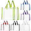 12Pcs 6 Colors Rectangle Transparent PVC Plastic Bags ABAG-FG0001-14-1