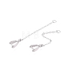 Anti-Tarnish Rhodium Plated 925 Sterling Silver Snap on Bails Chain Extenders STER-N016-19P-2