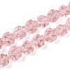 Luminous Handmade Gold Foil Glass Beads Strands FOIL-N029-01B-1