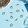 150Pcs Tibetan Style Alloy Toggle Clasps FIND-GO0002-99AB-4